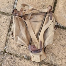 Vintage A Framed Canvas Leather hiking Rucksack backpack bag 1930s or 1940s