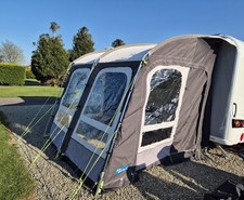 Kampa Rally Pro 260 Polled Caravan Porch Awning + Storm Straps & Monsoon Poles