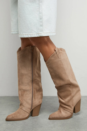 Faith beige western - western, boots