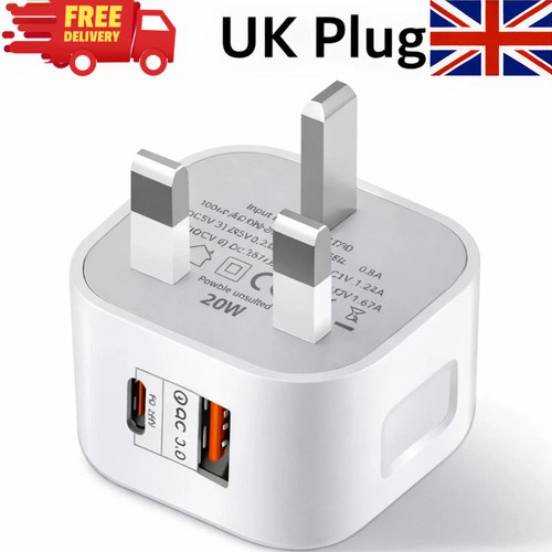 Fast charging dual port plug - fast,