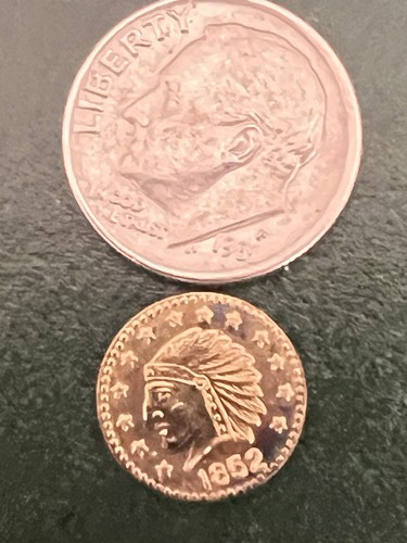 1852 california gold 2 - california, 1/2