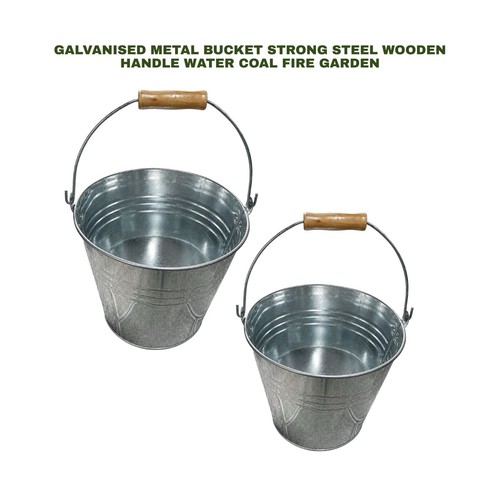 13l galvanised metal bucket - metal,