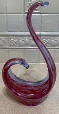 VINTAGE 60’s/70’s SPANISH VIARTEC NEODYMIUM & RED FREEFORM ART GLASS SCULPTURE 