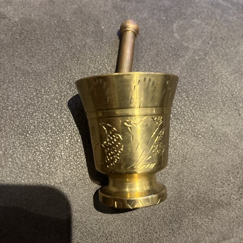 Victorian brass mortar - mortar, &