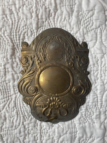 Large antique brass plate - large,