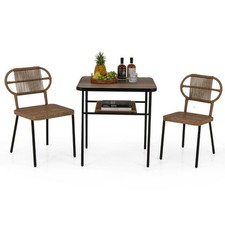 3 Pieces Patio Dining Set with