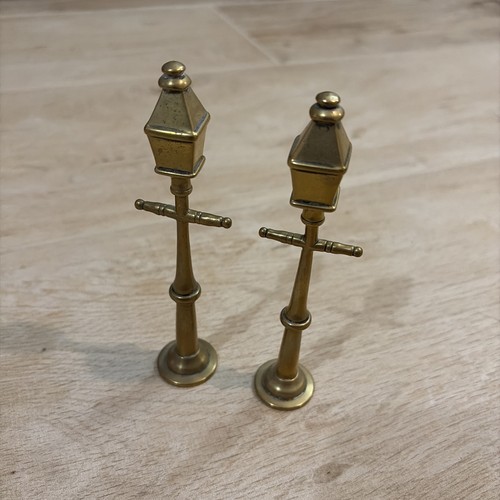 Pair vintage cast - cast, brass