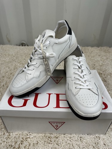 Guess white leather sneakers - white,