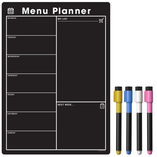 Weekly meal planner for fridge - meal,