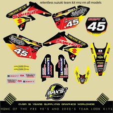 Relentless Suzuki RMZ 250 450 Rm 125 250 Team Graphics Evo Mx Sticker Kit New