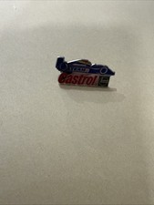 Team Castrol Enamel Pin Badge 35mm Long 15mm High , VGC