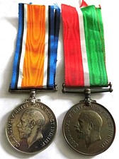 WW1 PAIR MERCANTILE MARINE