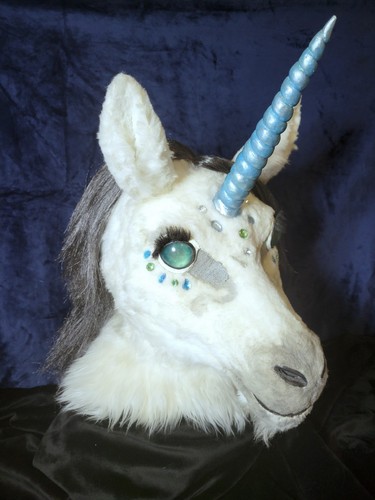 Unicorn partial fursuit mask - partial,