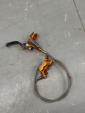 Hope Tech 3 E4 Front brake, Hope Orange, Hope front brake, 4 pot, braided hose