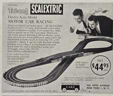 Tri-ang Scalextric Electric Model Car Figure 8 Race Track Vintage Print Ad 1960