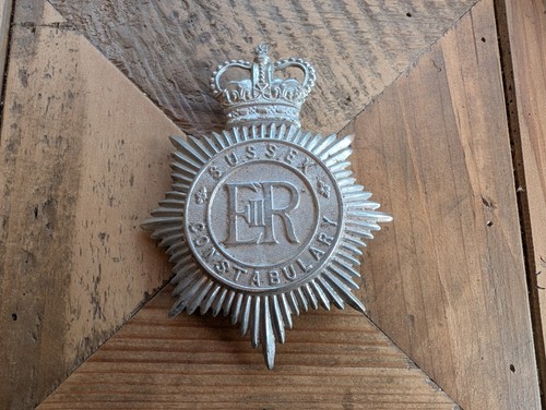 Sussex police helmet plate - police,