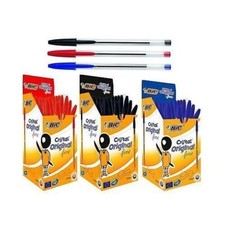 BIC Cristal Medium BallPoint Pens 1.0MM Biro BLACK,BLUE,RED,Multicolours