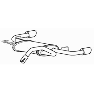 Quality rear exhaust silencer - rear,