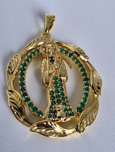 Santa muerte pendant gold - muerte,