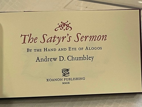 Andrew chumbley the satyr s - andrew, satyr's
