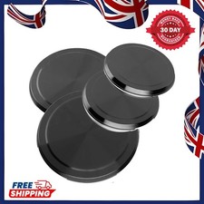 4pcs Silver & Black Hob Covers