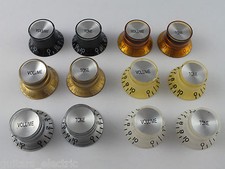 BELL REFLECTOR KNOBS Top Hat Mirror in 6 Colours for Gibson style guitars