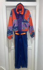 RETRO SKI SUIT Retro Vintage 80's 90's Ski Suit Neon Apres Ski BIG BEAVER MEDIUM