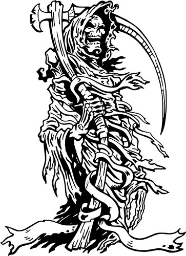 Grim reaper death - death, scythe