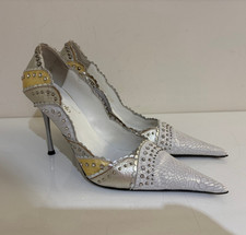 Faith Solo By El Dantée Rare Stunning Silver Heels - uk 7