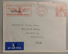 1950 GB WICKERS-ARMSTRONG MAKERS OF AVIATION HISTORY meter from Weybridge to USA
