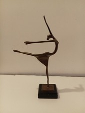 Interior Art Decor Abstract Dancer Bronze Statue Dancing Women Ballet Sculpture