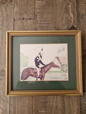 Framed Mounted Lester Piggott
