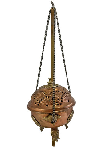 Tibetan hanging incense burner - hanging,