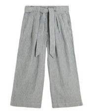 M&S LINEN WIDE TROUSER CROPPED