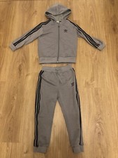 Adidas Grey Tracksuit Set Boys