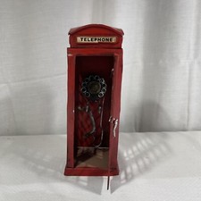 Old red telephone - red, box