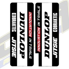 Jitsie Trials Fork Decal Stickers for Montesa Scorpa TRS Jotagas - DUNLOP
