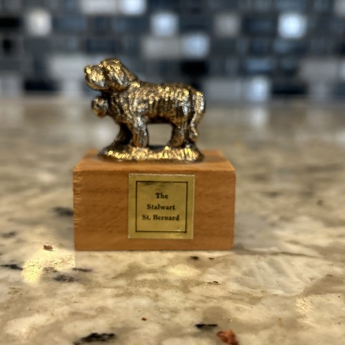 Vtg brass figurine stalwart - brass, of