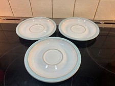 Denby Blue Linen Saucers