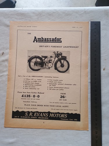 The ambassador motorcycle - the,