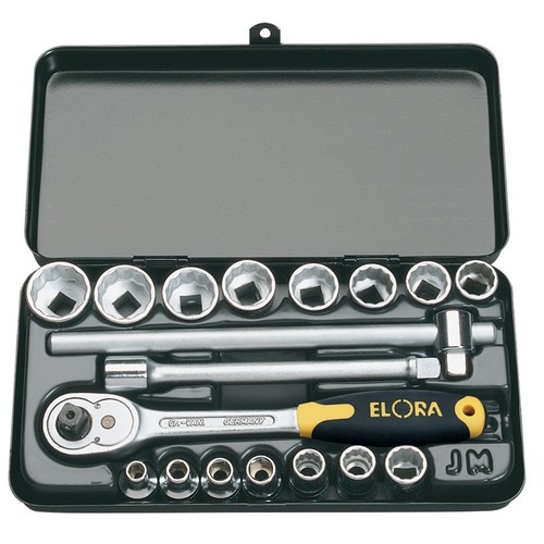 Elora metric socket set 8 - set,, 3/8"