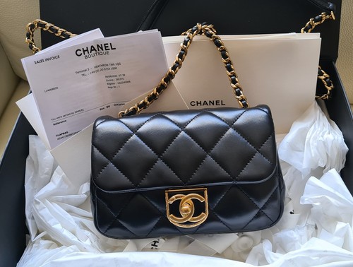 Chanel black mini flap - chanel, bag