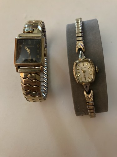 Two bulova ladies 1940 10k - bulova,