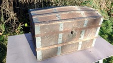 Small antique dome top trunk