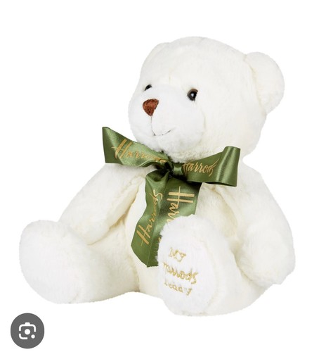 Harrods teddy white - harrods, plush