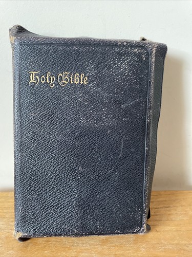 Vintage black leather bound - black,