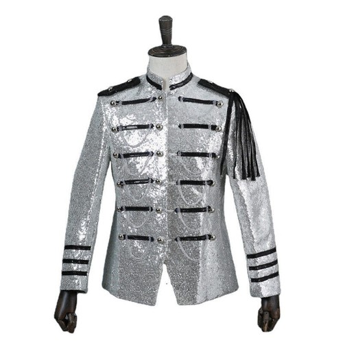 Men shiny sequin hussar - hussar, jacket