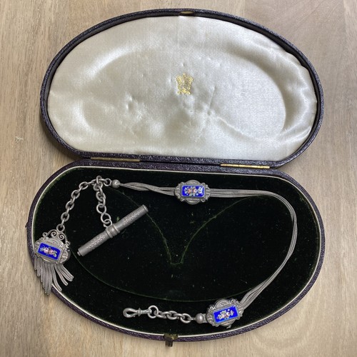 Silver chatelaine albertina - chatelaine,