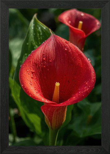 Red calla lily - red, with