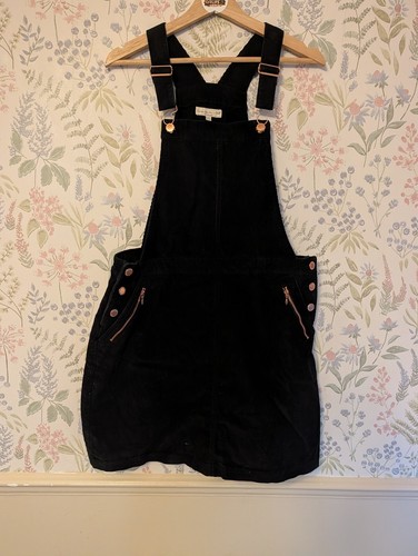 Black cord pinafore dress - f&f,